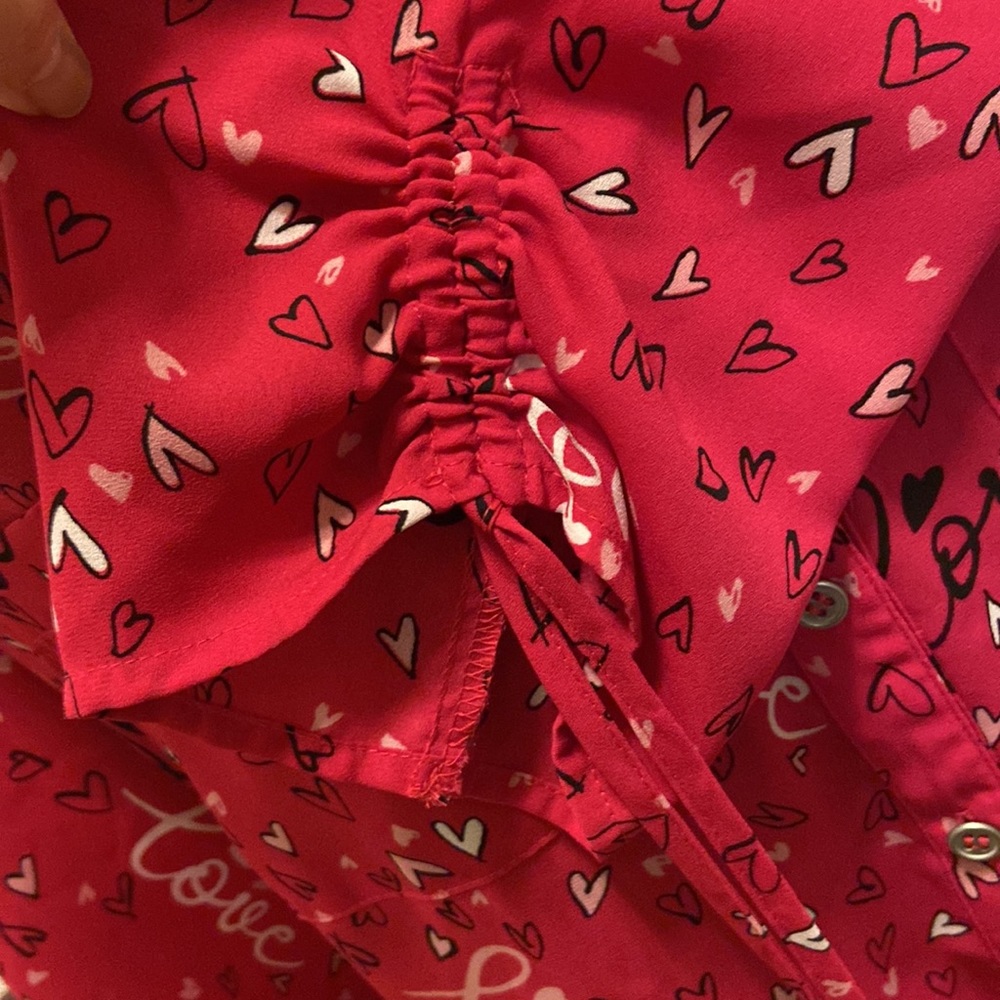 New York & Company - Heart Print Blouse - Picture 6 of 8